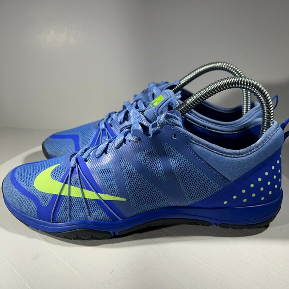 Nike Free Cross Complete Womens Running Shoes Sneakers Size 7 Blue Volt Walking - Picture 6 of 13